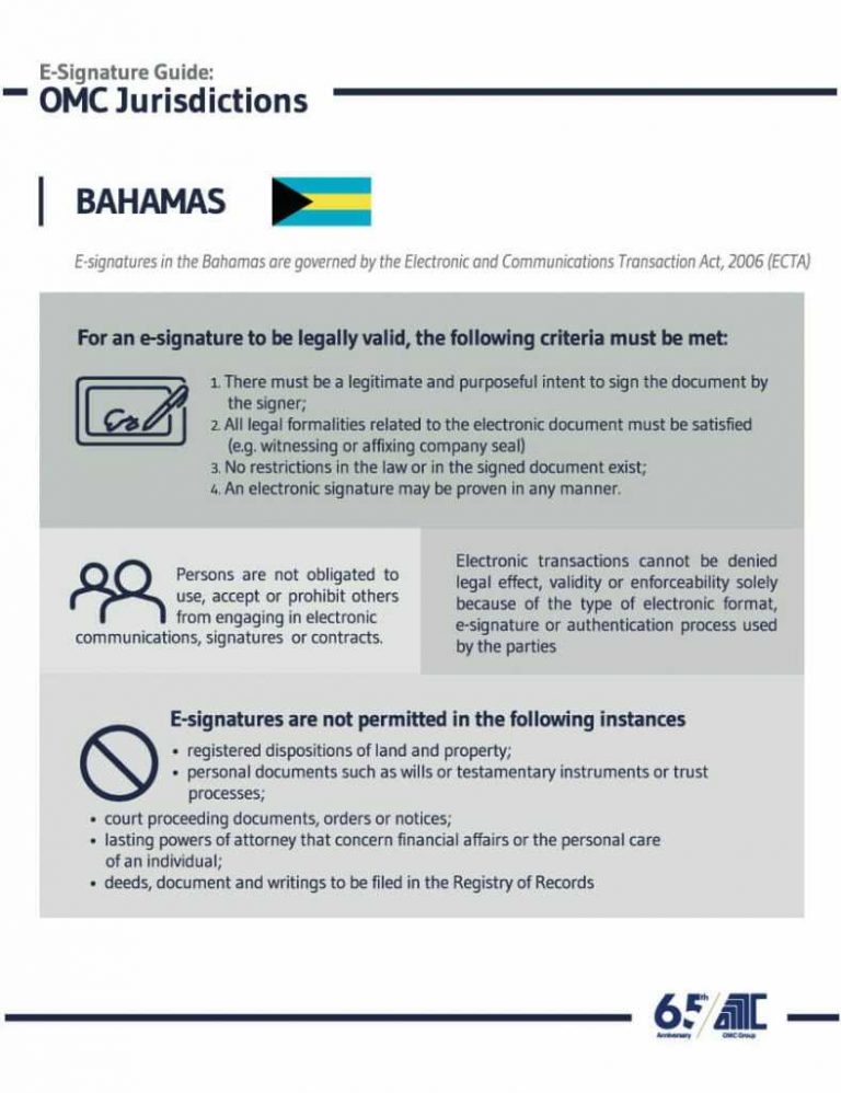 Bahamas - E-Signature Guide OMC Group Jurisdictions